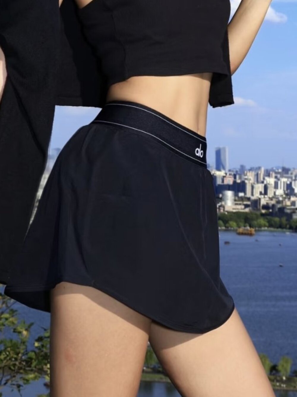 Black Alo Yoga Match Point Tennis Skirt NWT🛒Summer Versatile Athleisure🌞 - Picture 6 of 6